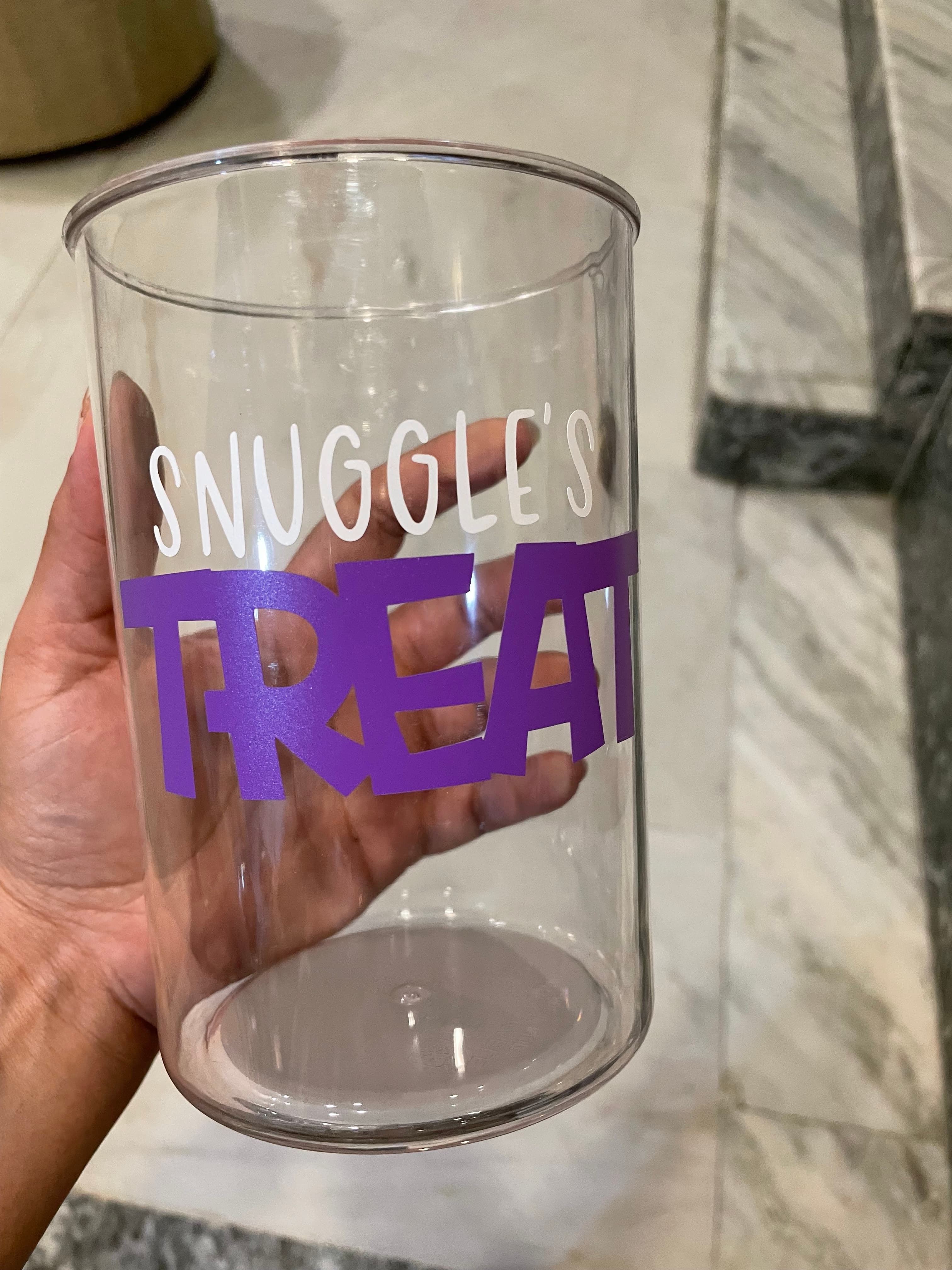 Treat and Treasure Glass Jar with wooden lid (single pc)