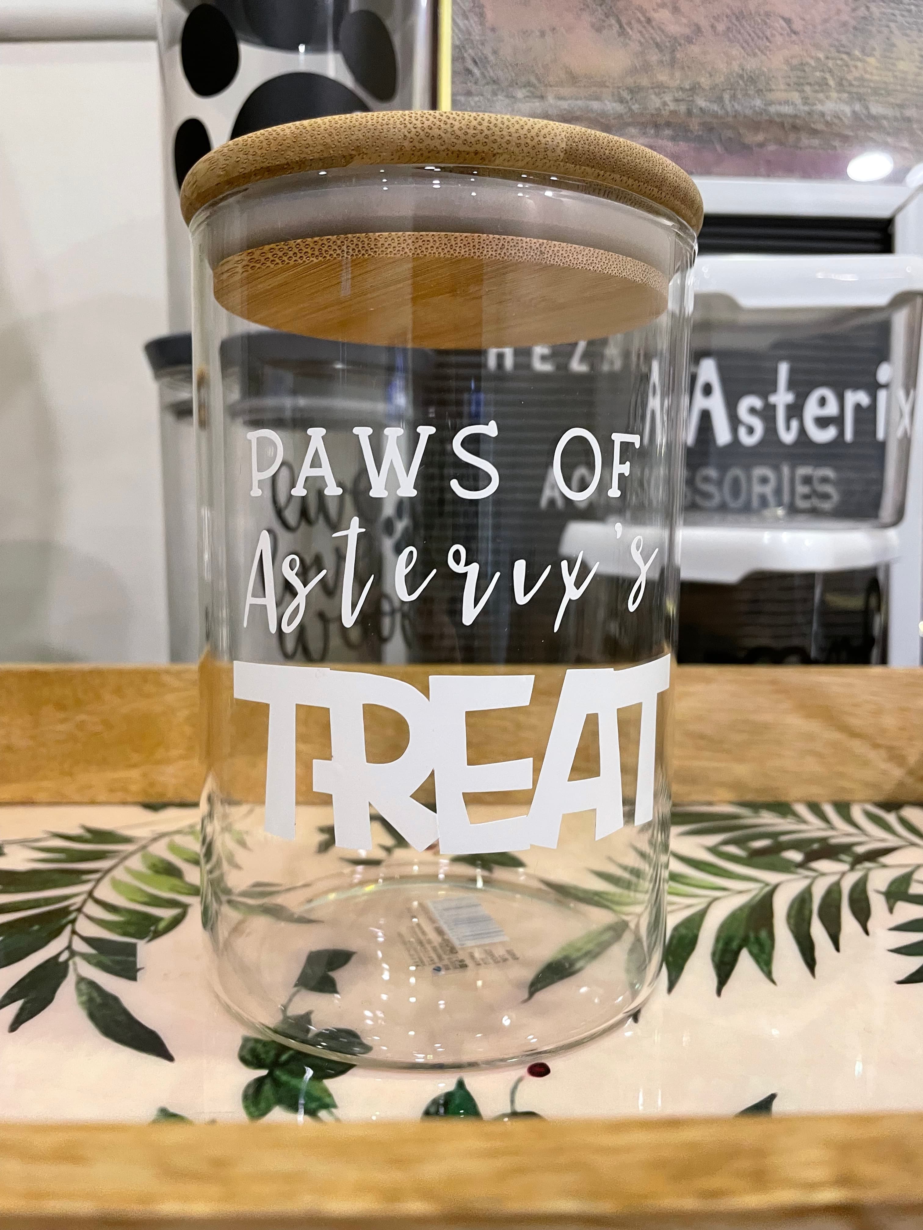 Treat and Treasure Glass Jar with wooden lid (single pc) image 3