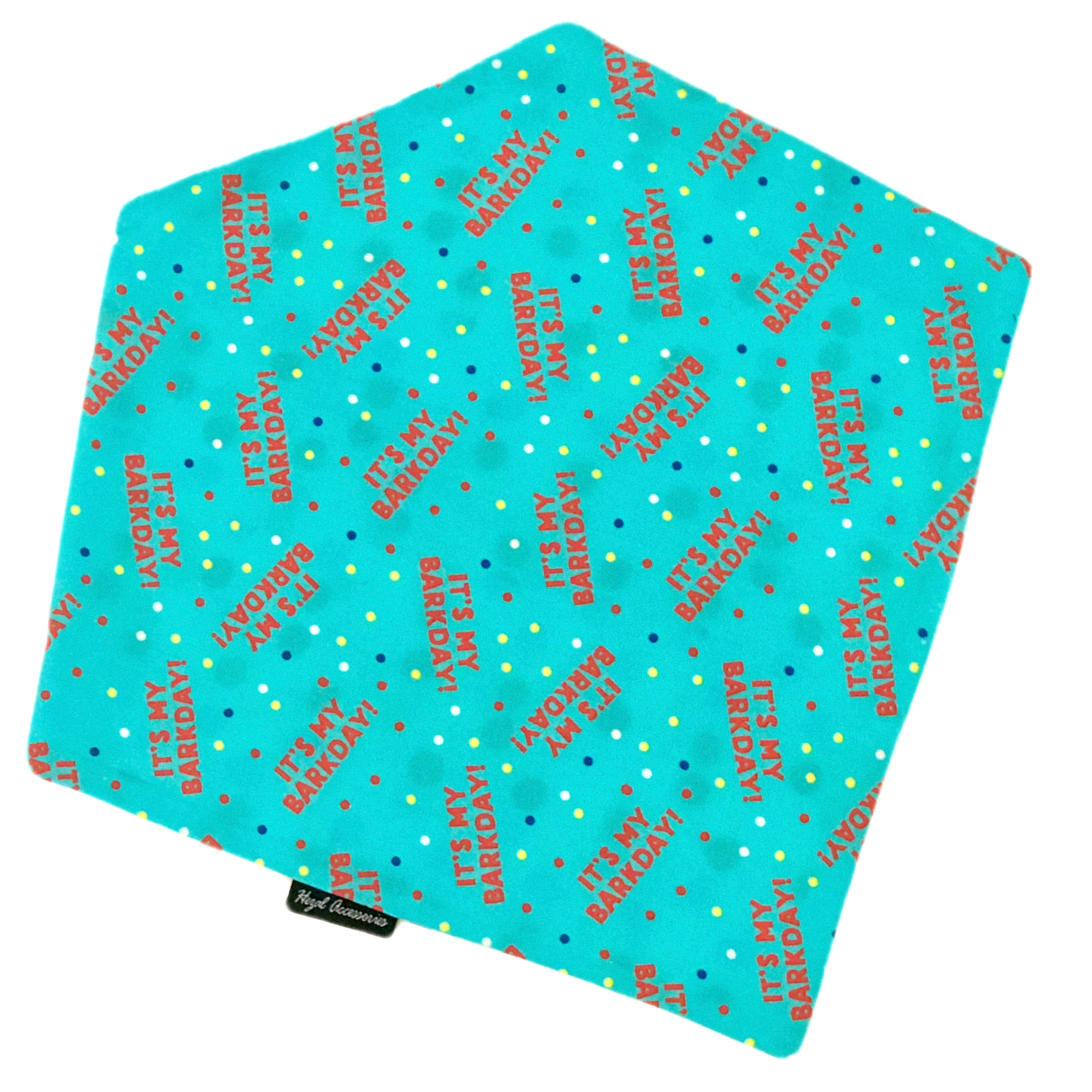 ‘It’s my barkday’ tie on bandana  image 2
