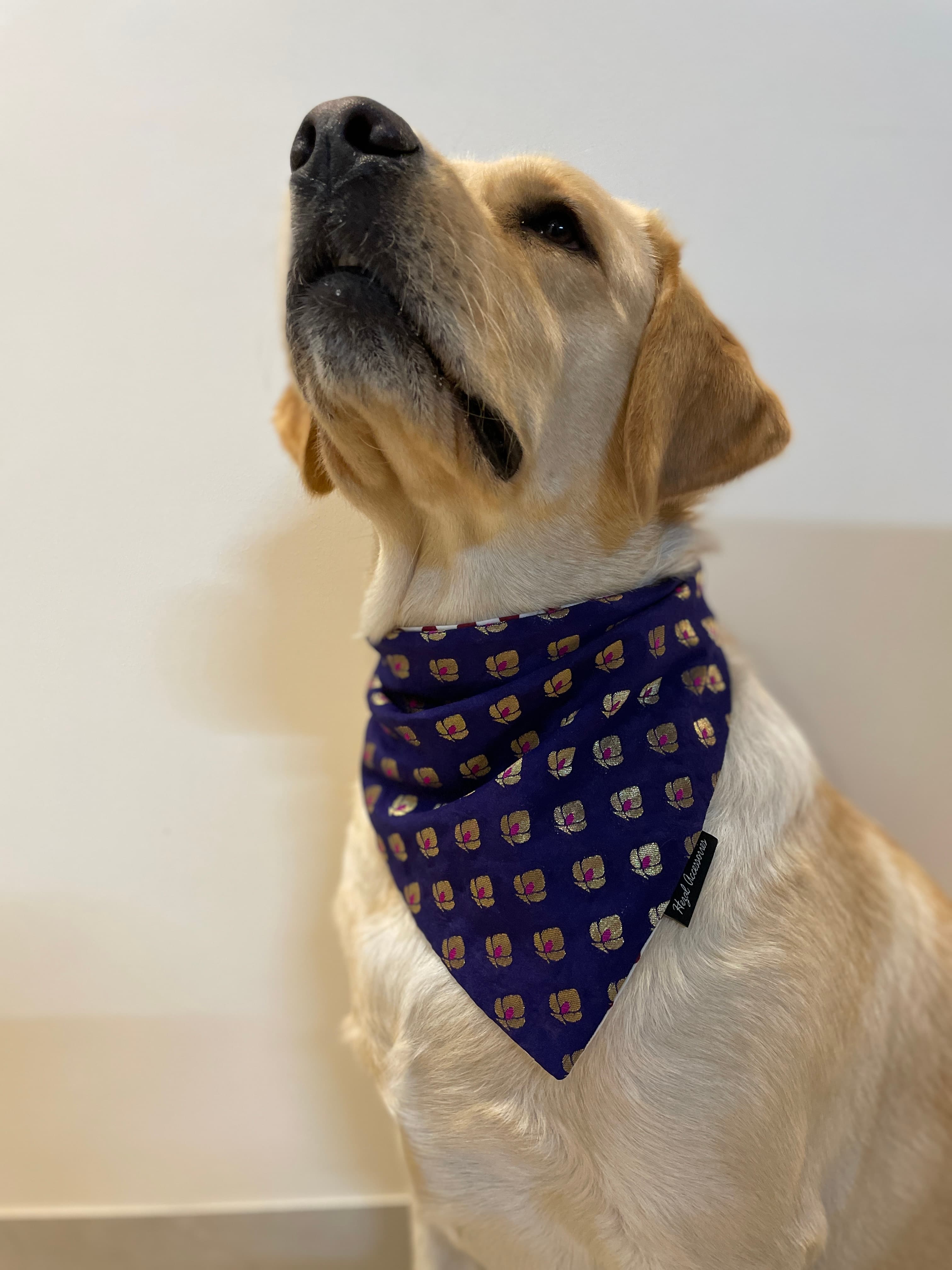 Dark mauve golden butti tie on bandana  image 3