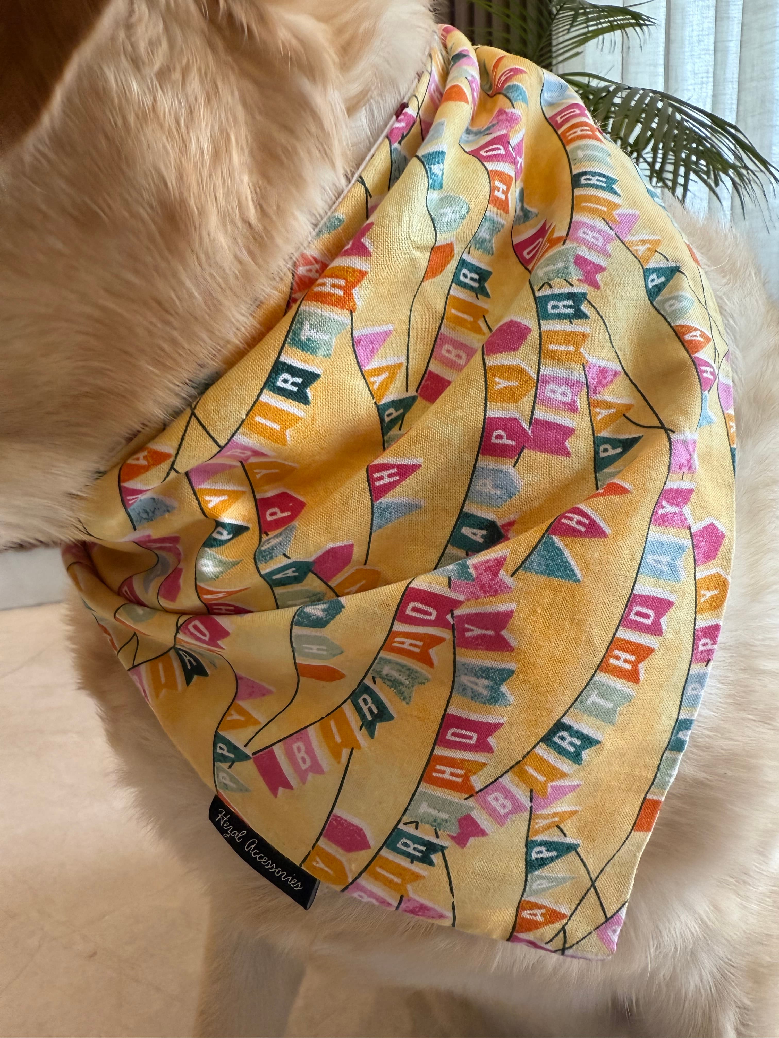 Birthday Bunting Bliss tie on Bandana image 5