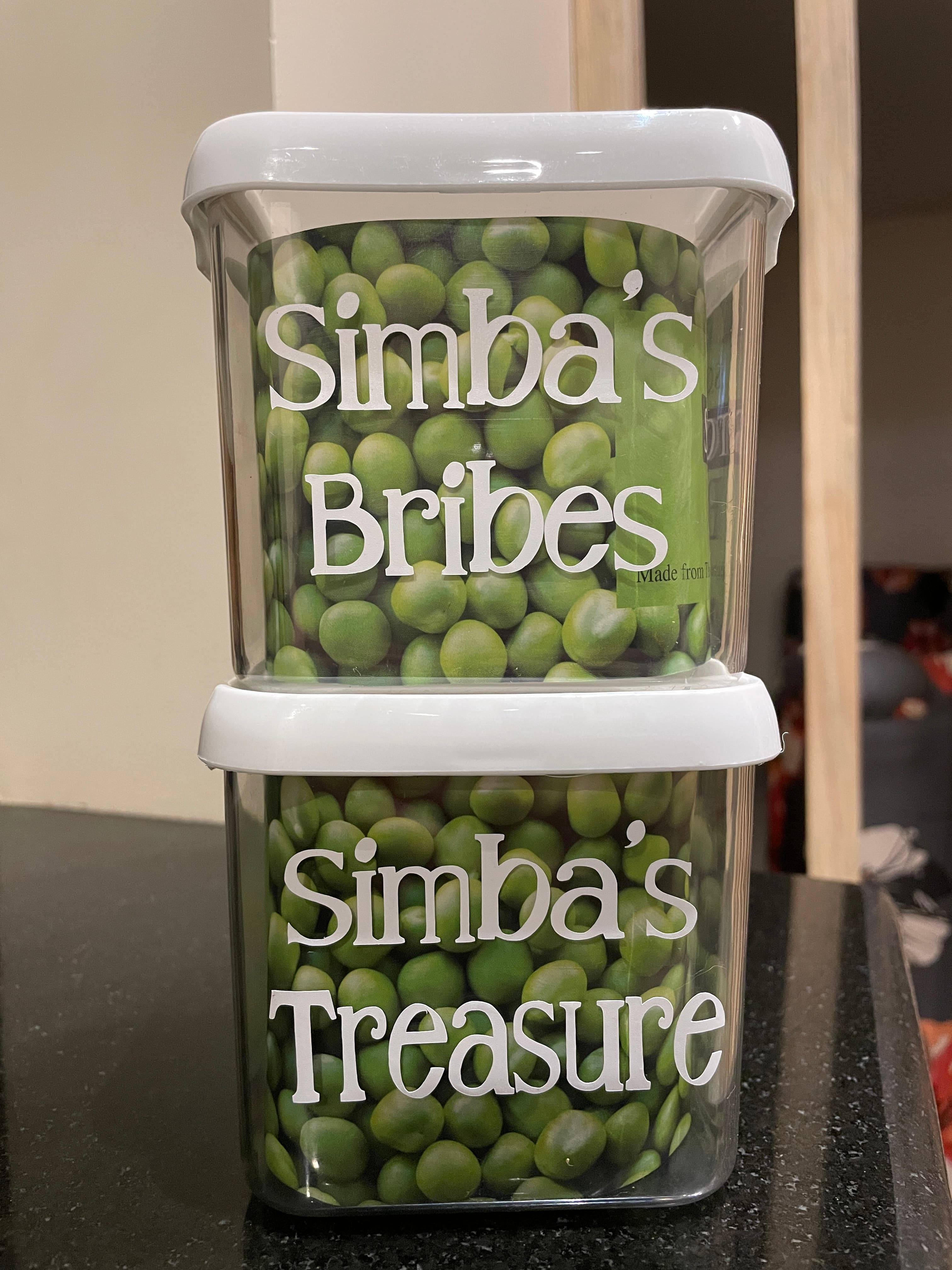 Treats and Treasure Jar white lid (single pc)