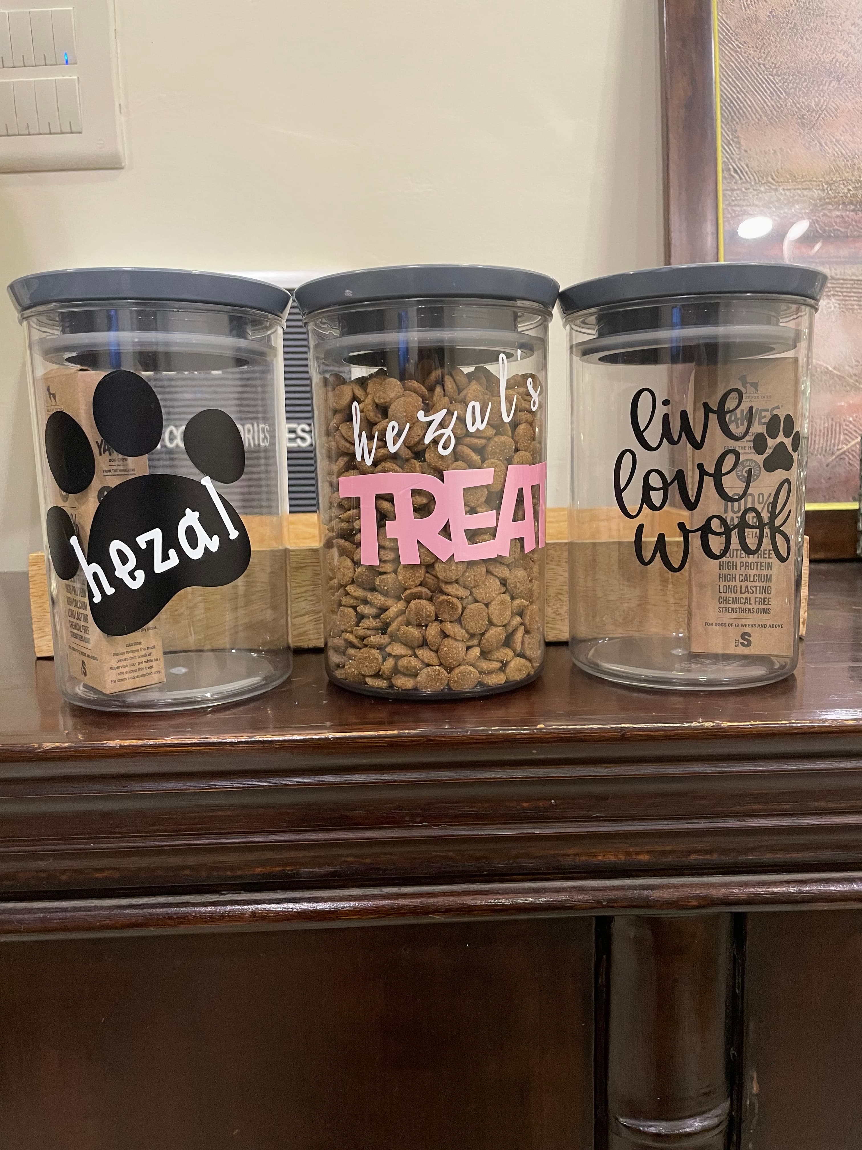 Treats and Treasure Jar gray lid (single pc) 